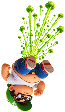Toot Bullets: Bob firing a stream of farts